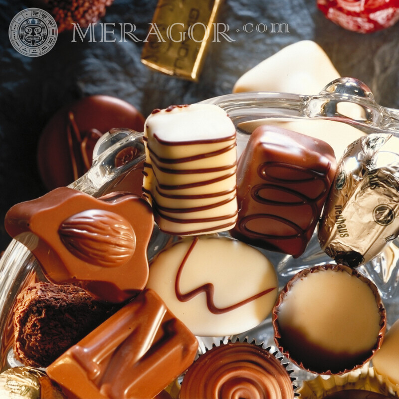 Десерт шоколадные конфеты фото Еда