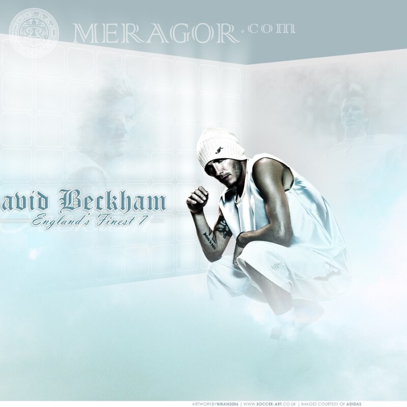 Картинка с Бекхэмом на аватарку Знаменитості Хлопець Футбол