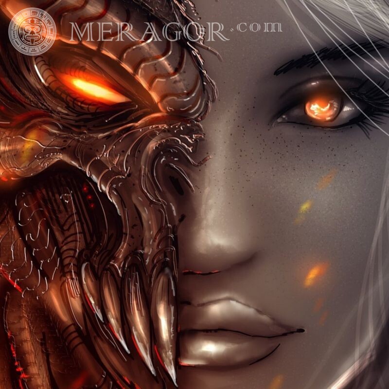 Demônio anjo de Diablo 3 no avatar Pessoa, retratos Todos os jogos Anime, desenho