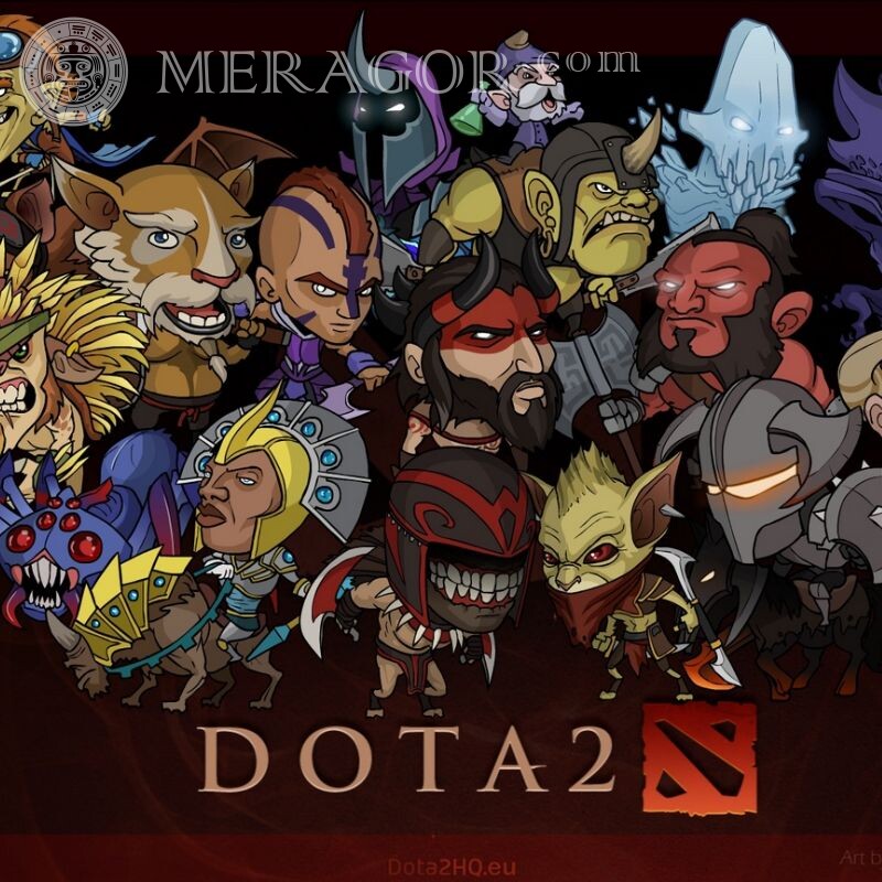Heroes of Dota 2 en un avatar Todos los juegos Para el clan
