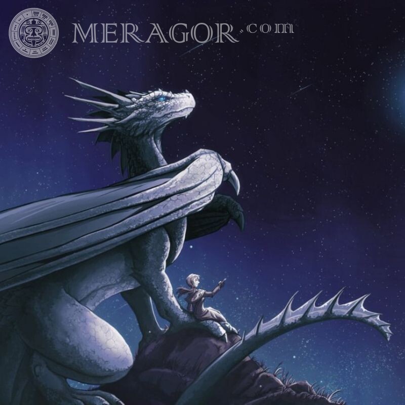 Драконы арт для аватара Драконы Аниме, рисунок