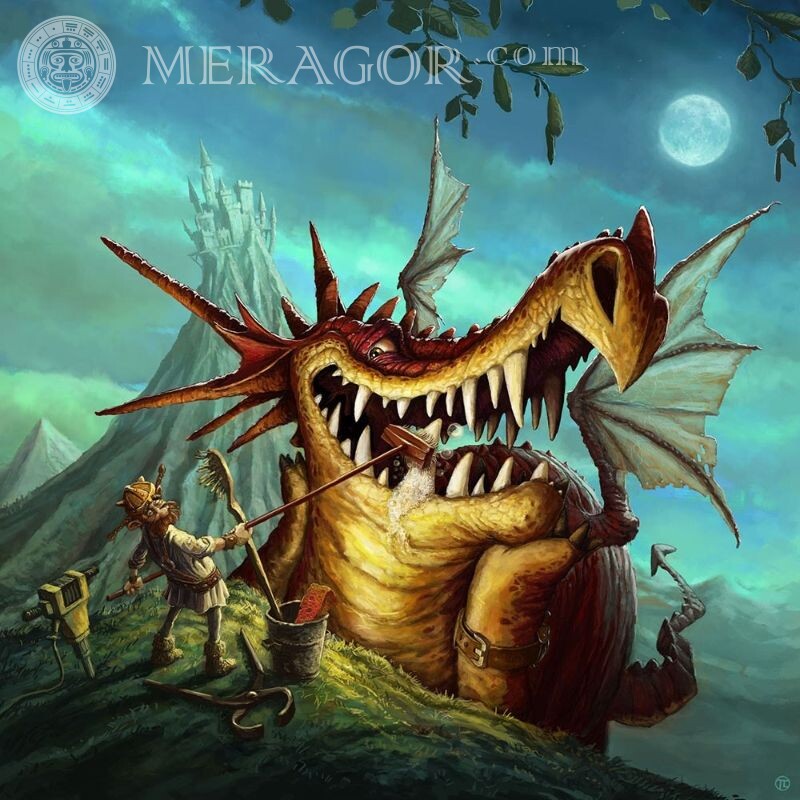 Прикольные драконы скачать на аватар Драконы Аниме, рисунок Смешные животные