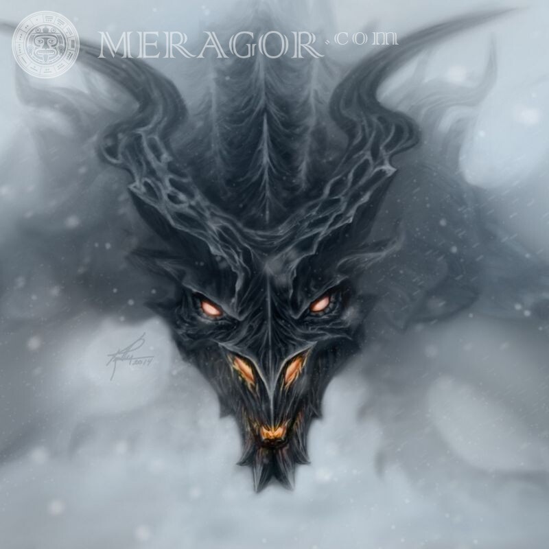 Dragon Aldiun de Skyrim no avatar Dragões Todos os jogos
