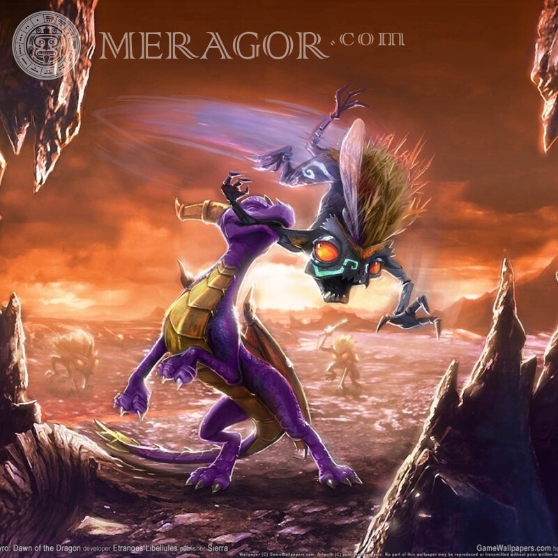 Laden Sie das Bild aus dem Spiel The Legend of Spyro kostenlos herunter Alle Spiele Drachen