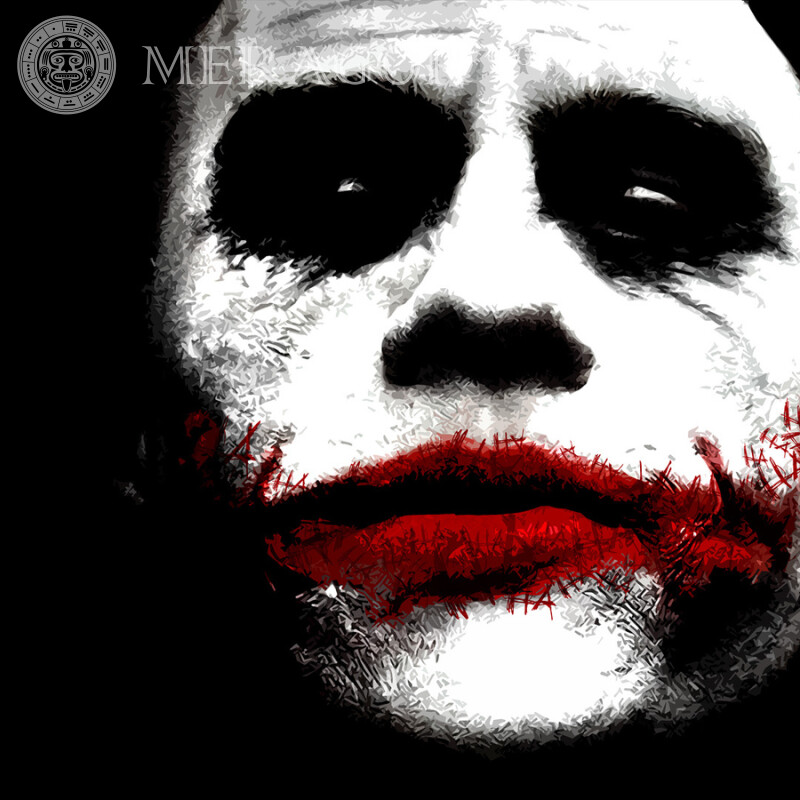 Cara de Joker en descarga de avatar De las películas Espantoso