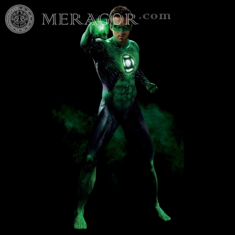 Lanterna verde do super-herói supera o avatar do punho Dos filmes