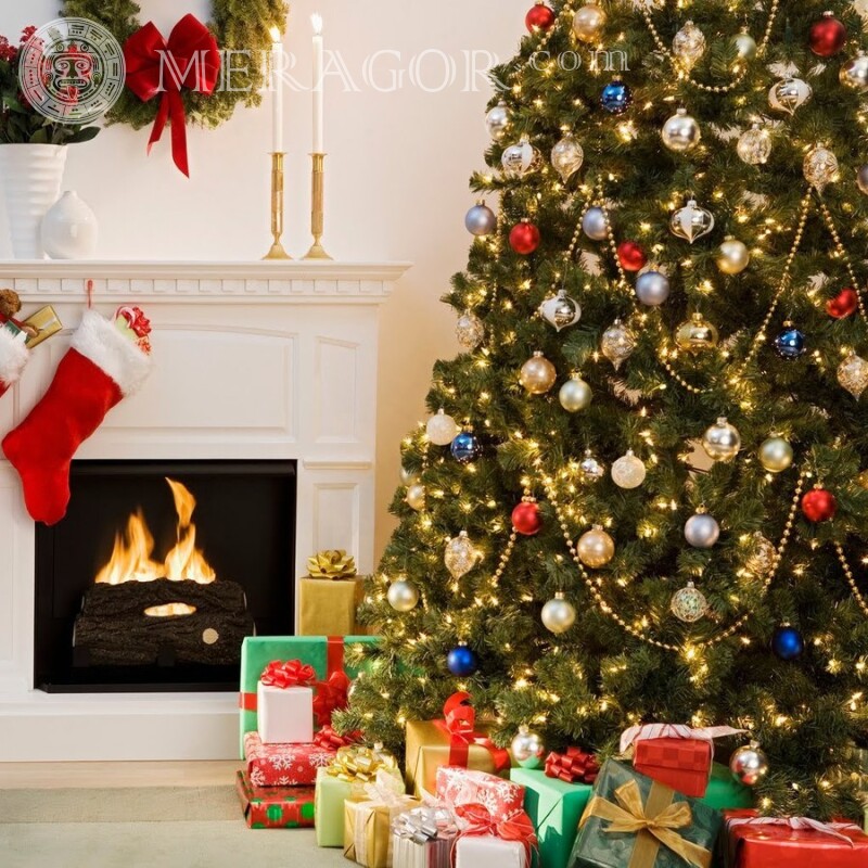 Árvore de Natal no avatar do TikTok Feriados Para o ano novo