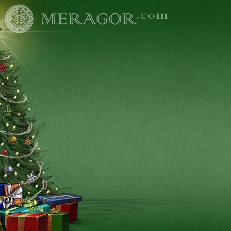 Desenho de uma árvore de Natal em um avatar do YouTube Feriados Para o ano novo