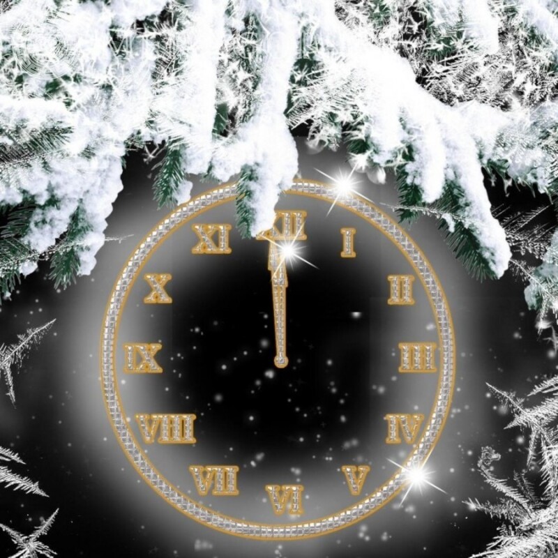 Relógio de ano novo no avatar Feriados Para o ano novo