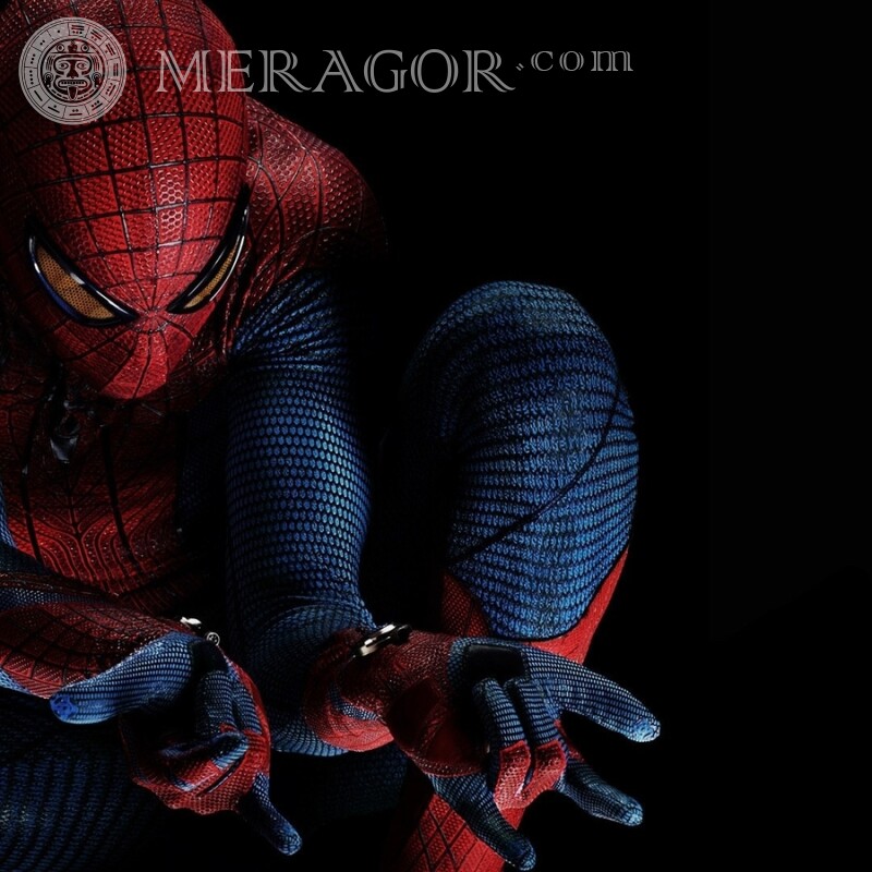 Spiderman preparándose para saltar avatar De las películas