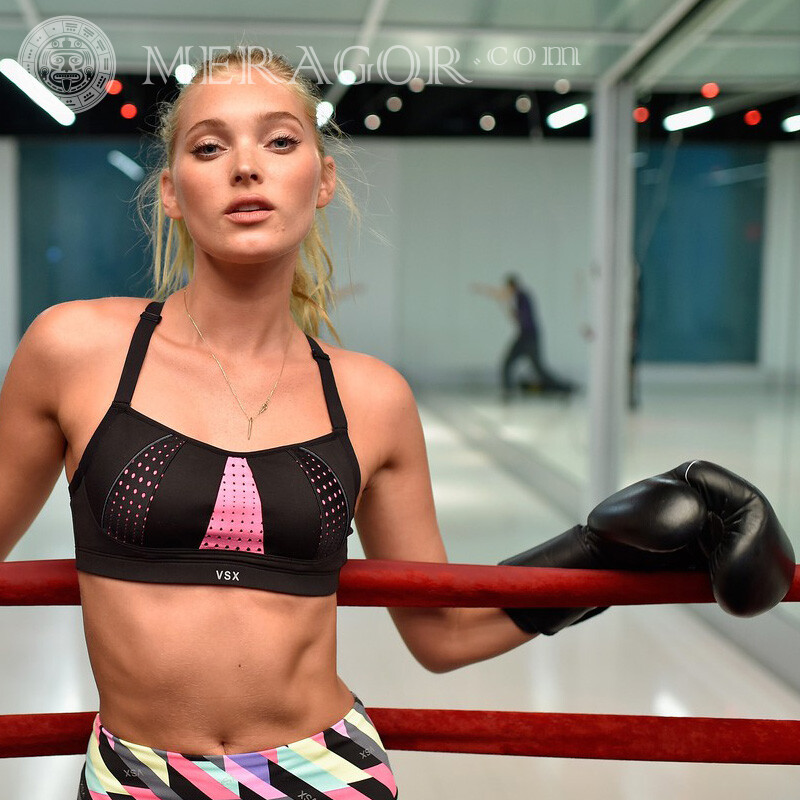 Model boxing ring photo Blondes Sporty