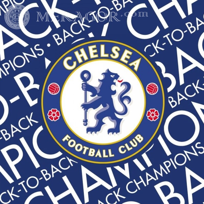Logotipo do Chelsea Club no avatar Emblemas do clube Sport Logos
