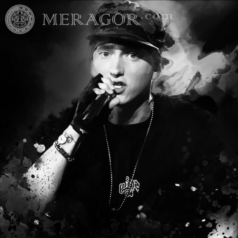 Image Eminem pour avatar Célébrités Au chapeau Pour VK Visages, portraits