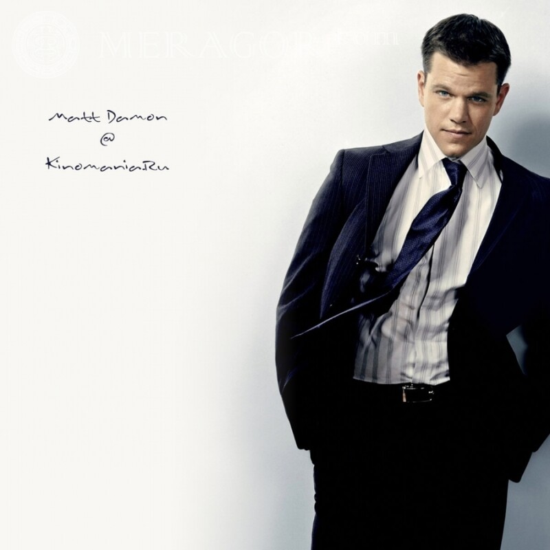 Matt Damon Profilbild Prominente Geschäft Junge Herr