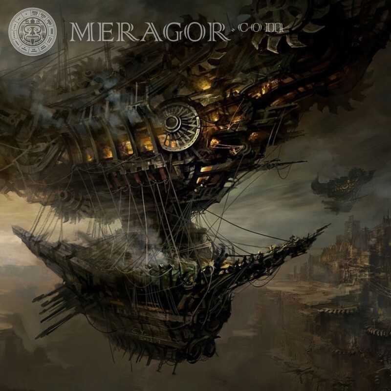 Download art photo airship on your profile picture Transport