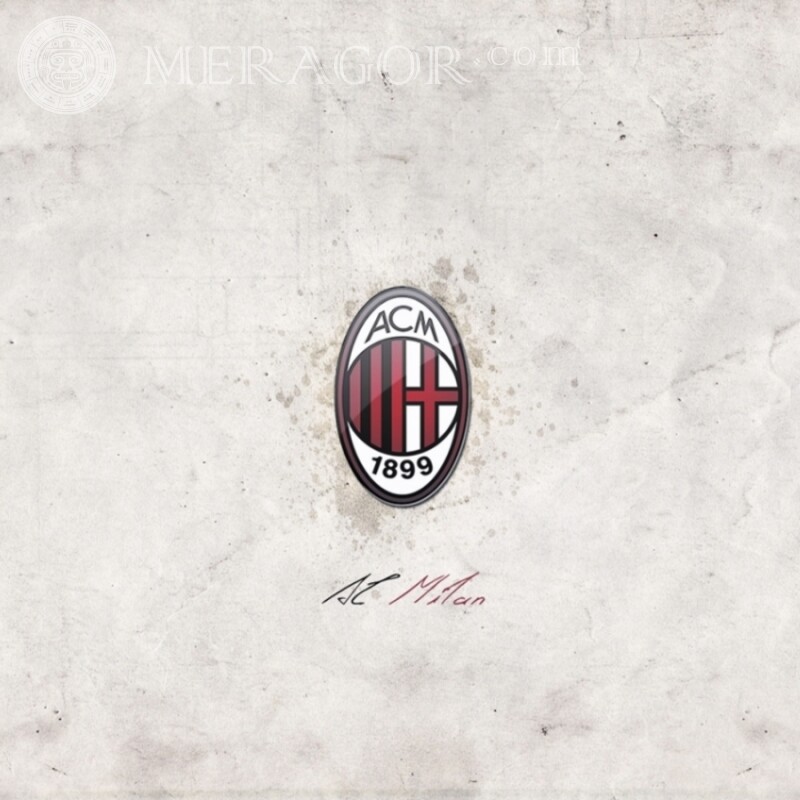 Логотип клуба Милан на аву Emblemas do clube Sport Logos