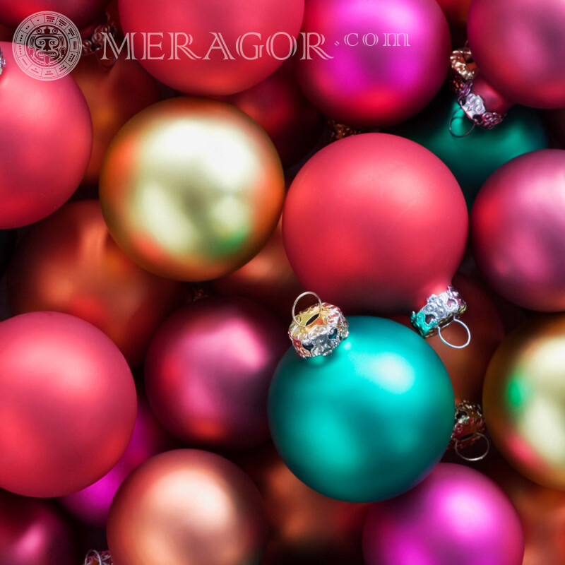 Photo de boules de Noël sur avatar Fêtes de Nouvel an