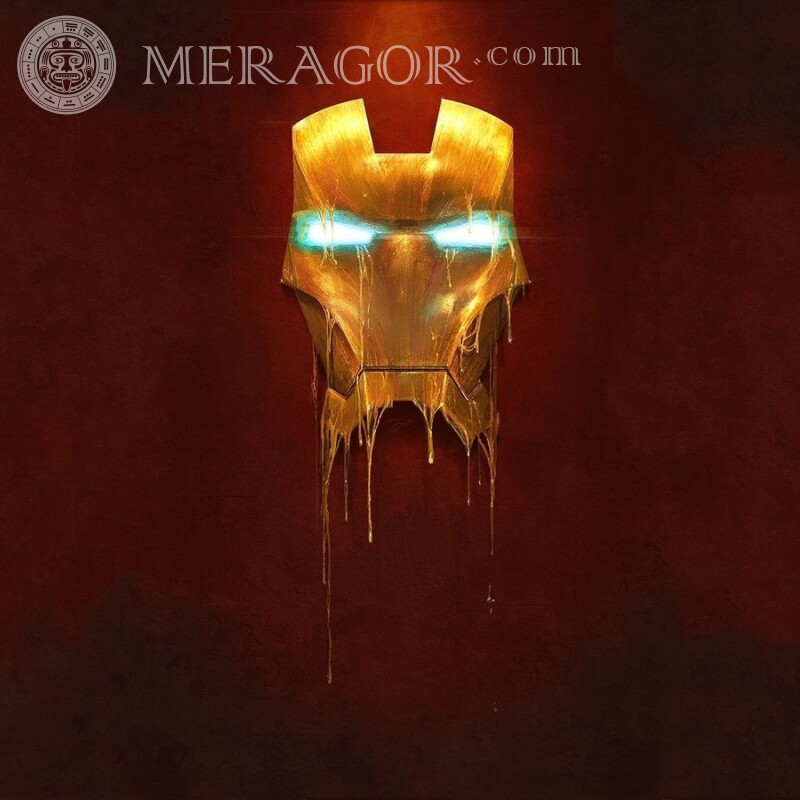 Лого маска Железный человек скачать на аву Des films Logos