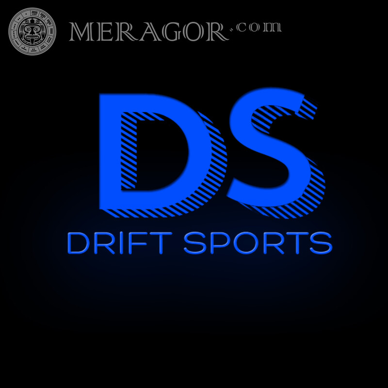 Logotipo de DS sport en avatar Emblemas del club Sport Logotipos