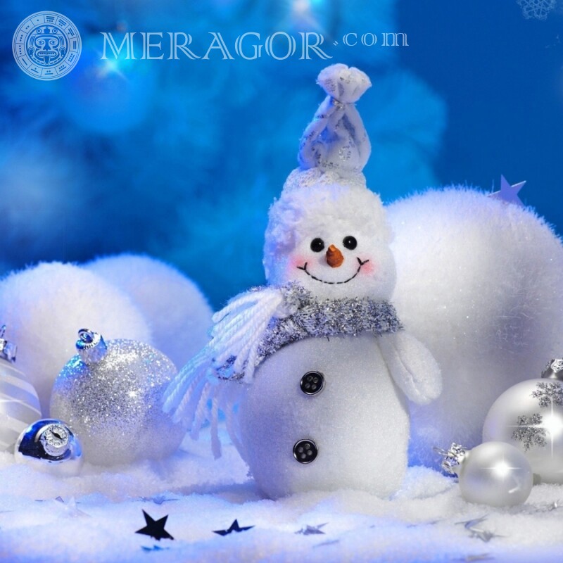 Снеговик на аватарку Праздники Новогодние