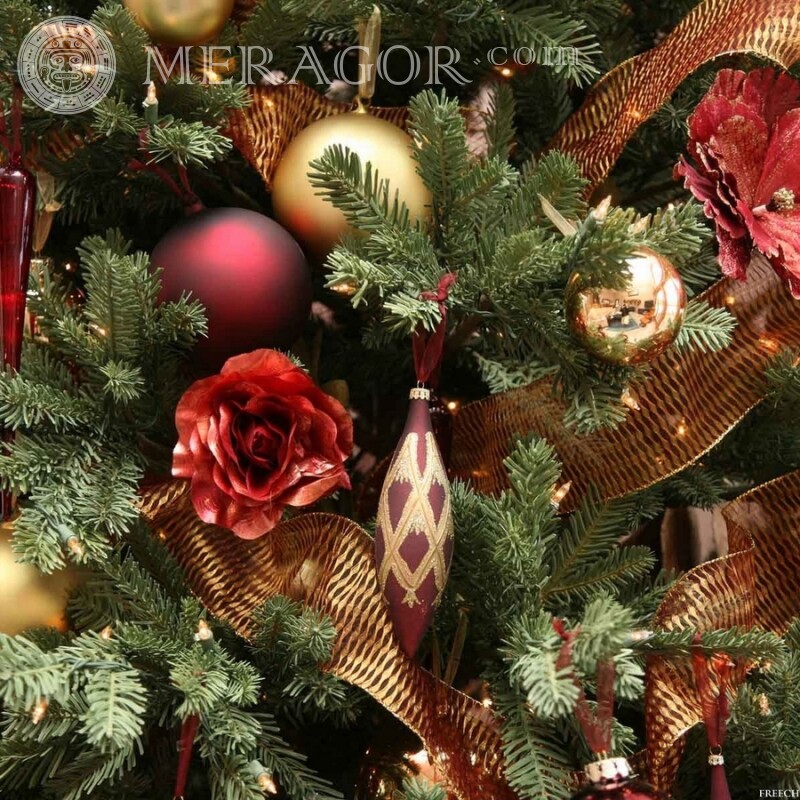 Різдвяна ялинка на аву Вконтакте Свято На новий рік