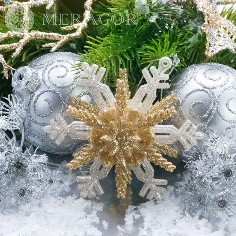 Foto von Neujahrsspielzeug auf Ihrem Instagram-Avatar Feierzeit Weihnachten Avatare