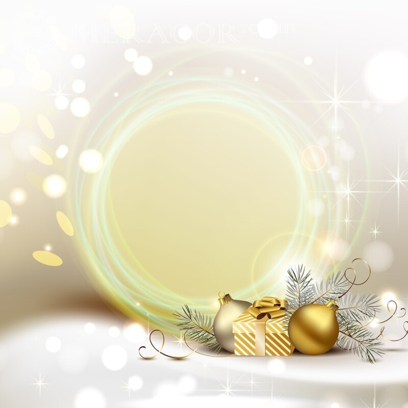Новогодние шары на аватар скачать Праздники Новогодние