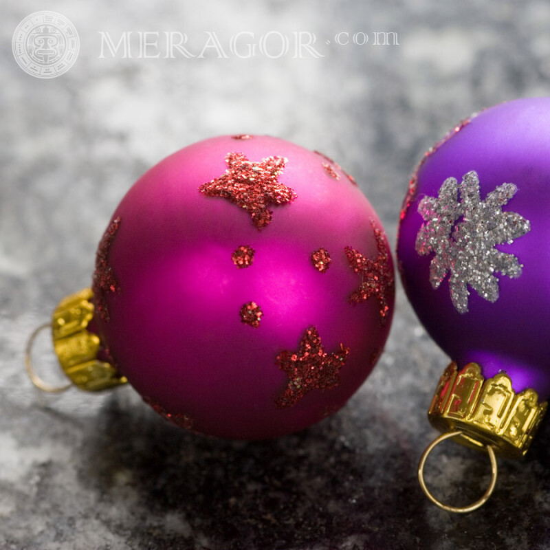 Christmas balls for icon Holidays New Year