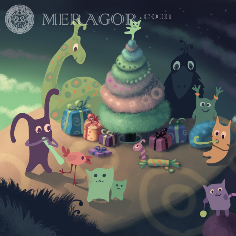 Neujahrsbild zum Herunterladen von Avataren Feierzeit Weihnachten Avatare