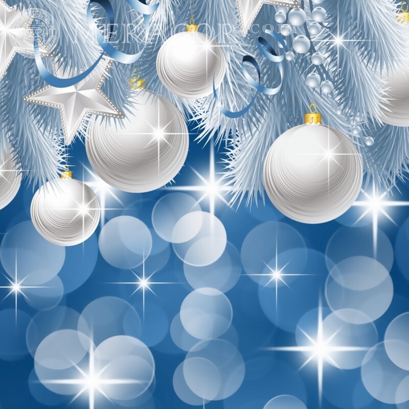 New Year's background for icon for Vkontakte Holidays New Year