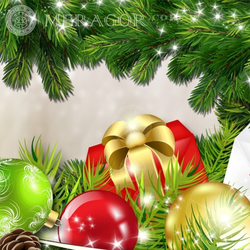Новорічна красива картинка на аватар скачати безкоштовно Свято На новий рік