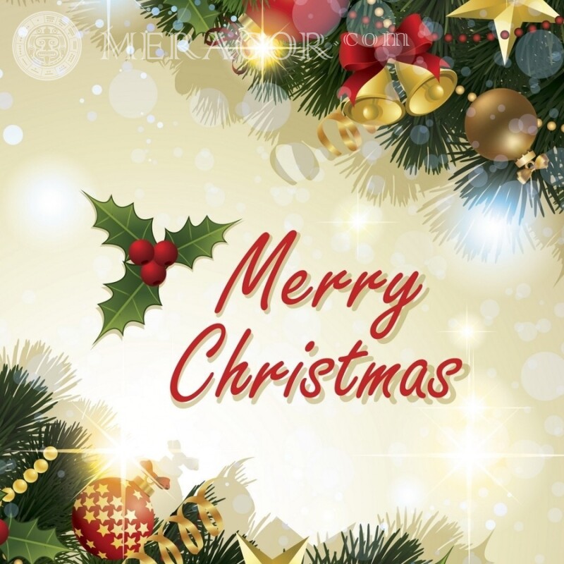 Картинка Merry Christmas на аватар скачати Свято На новий рік