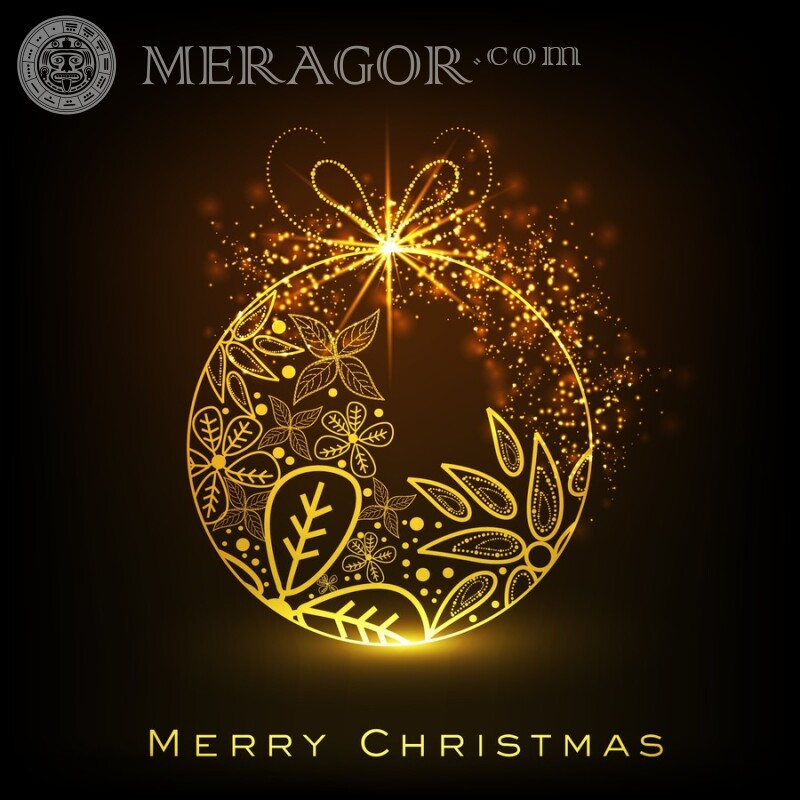 Merry Christmas аватарка для Инстаграма Праздники Новогодние