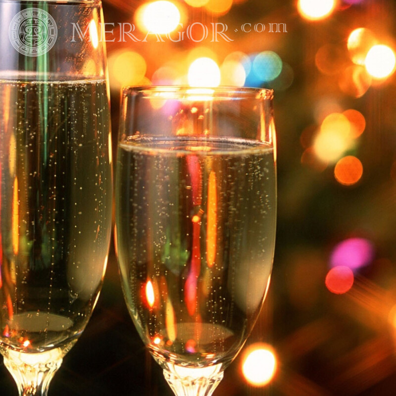New Year's glasses photo for icon Holidays New Year