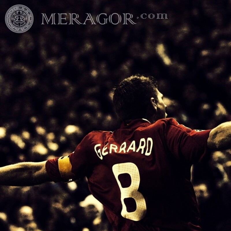 Football player Gerrard from the back avatar Celebrities From back Football