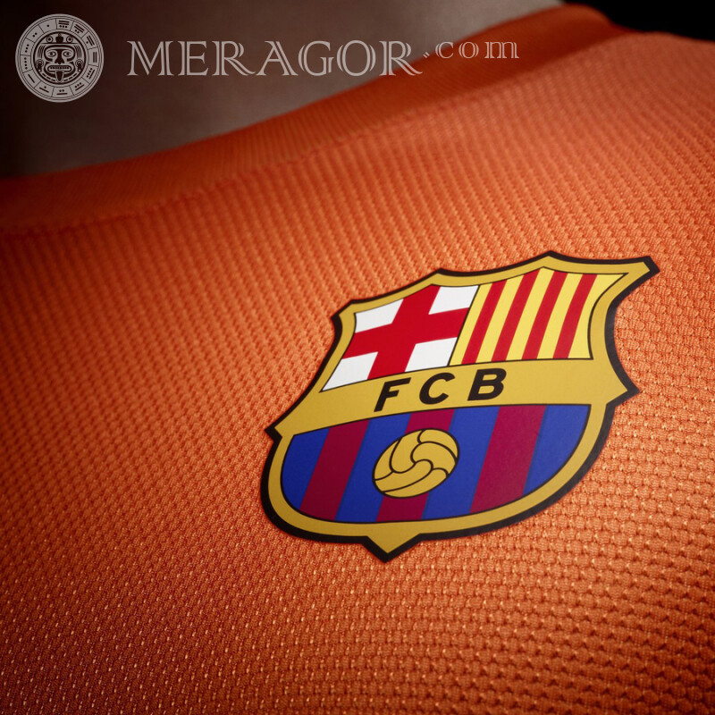 Logo du FC Barcelone sur la couverture Emblèmes du club Sport Logos