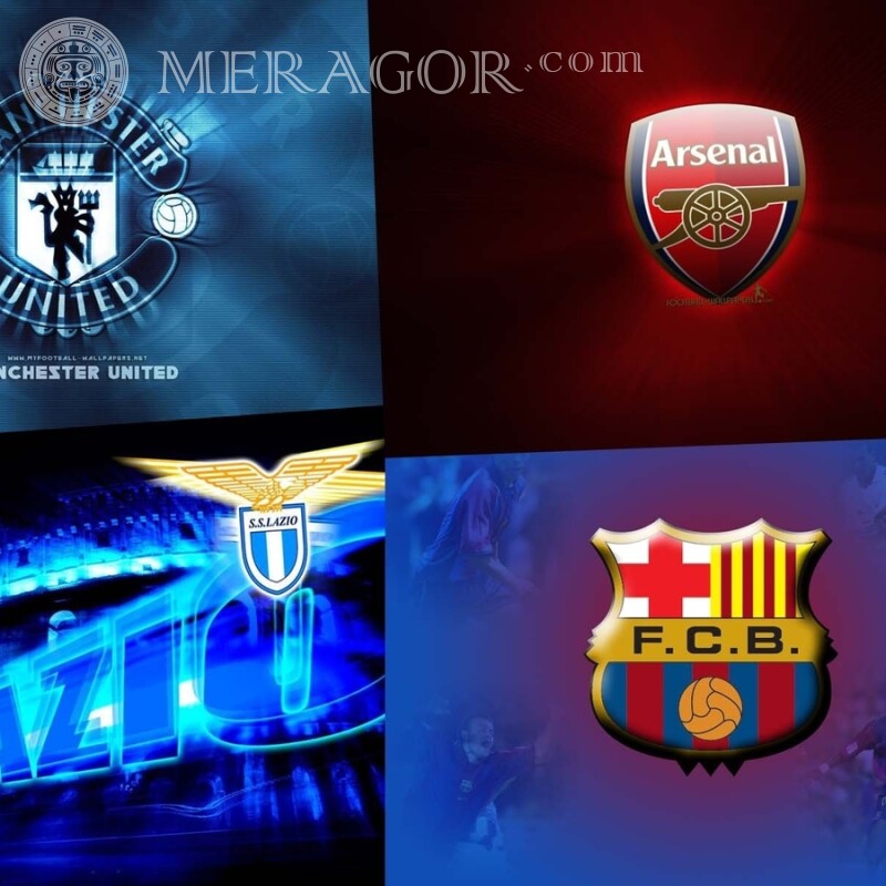 Логотипы футбольных клубов на аву Club emblems Sport Logos