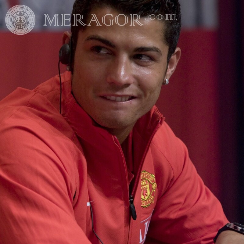 Photo du joueur de football Cristiano Ronaldo sur avatar Football Pour VK Visages, portraits Gars