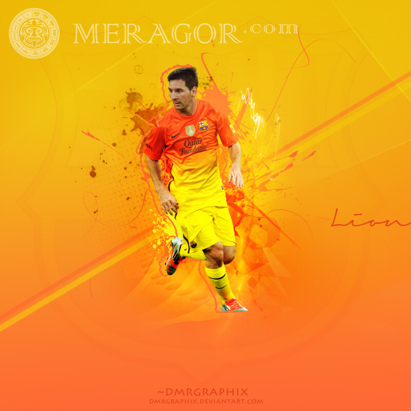 Imagen de avatar de jugador de fútbol Messi Fútbol Altura completa Para VK Chicos