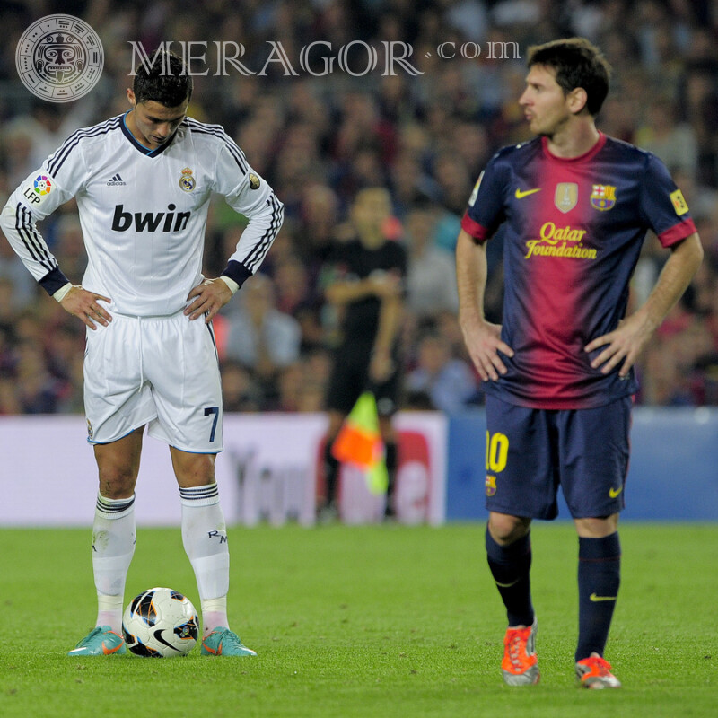 Cristiano Ronaldo und Messi Foto auf dem Avatar Fußball Junge Herr Prominente