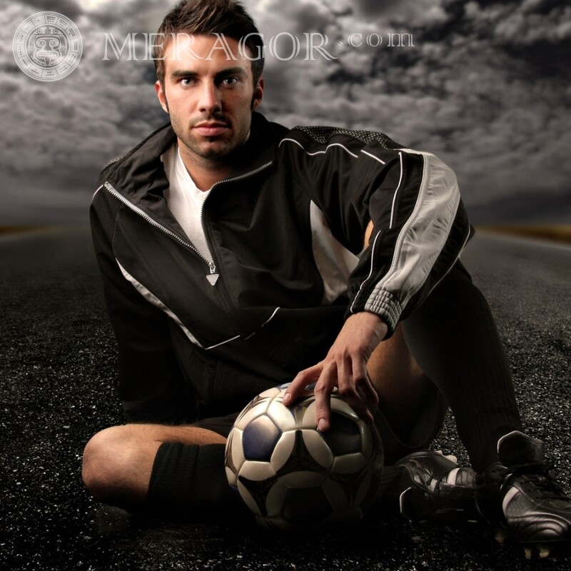 Photo avec un joueur de football sur l'avatar VK Football Pour VK Gars Hommes