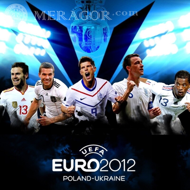 Euro 2012 Emblem für Avatar Logos Prominente Fußball