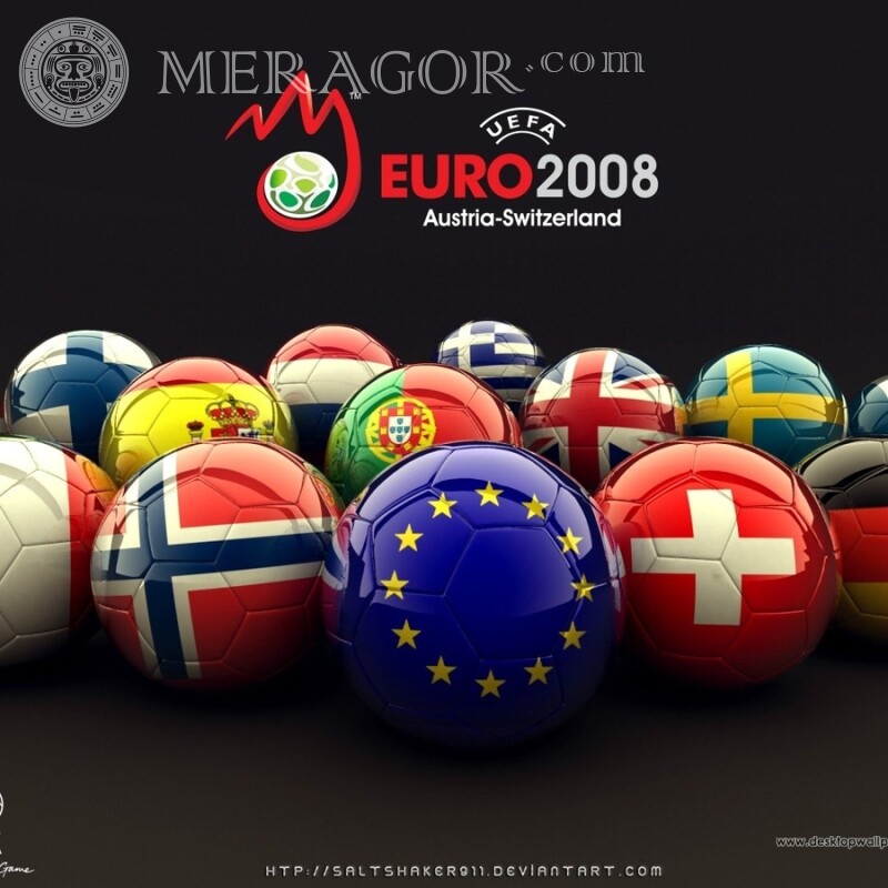 Avatar do campeonato europeu de futebol com emblema Futebol Logos