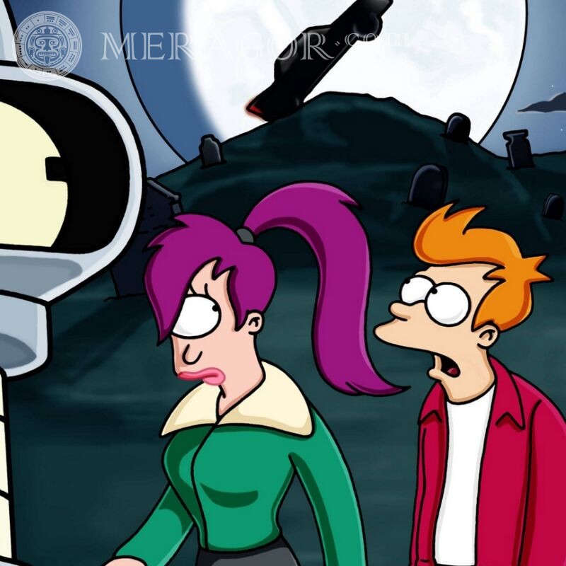 Leela e Philip no avatar Futurama Desenhos animados