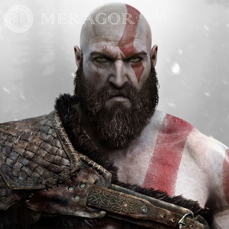 God of War Kratos for icon All games Faces, portraits Men