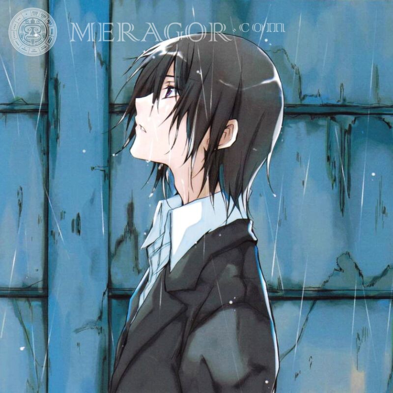 Download Boy Anime Sad Free Transparent Image HD HQ PNG Image