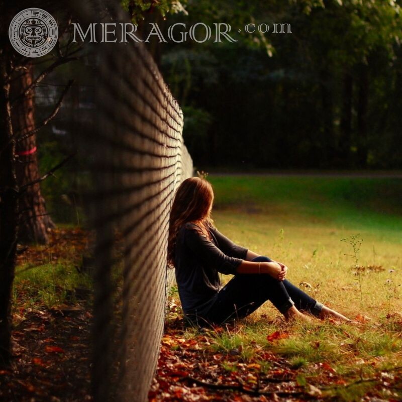Sad icon photo for girl download Redhead Without face Sad Girls