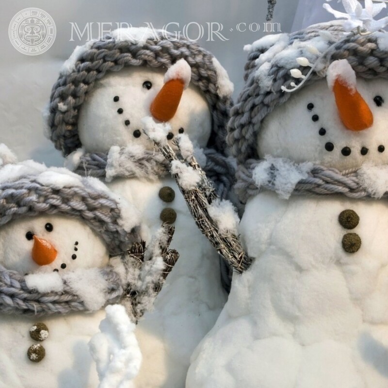 Bonecos de neve legais para avatar Feriados Para o ano novo