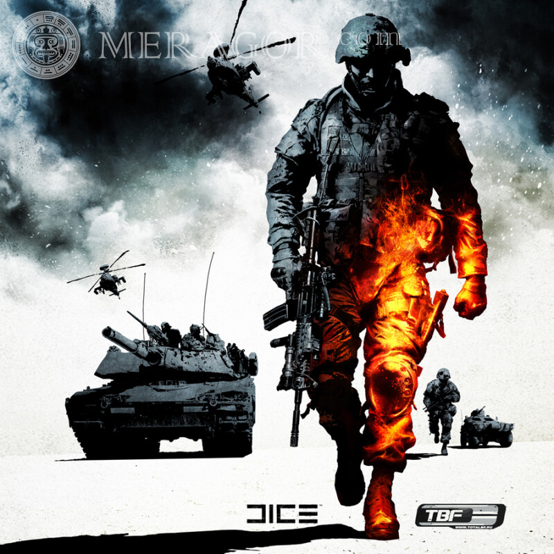 Free download a picture from the game Battlefield on your avatar Battlefield All games