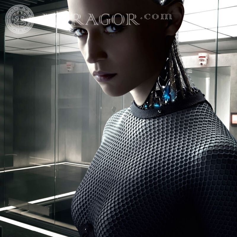 Робот дівчина з Deus Ex картинка на аву Людина, портрети Всі ігри Роботи